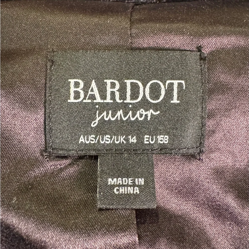 Bardot Girl's Nikki Sequined Sparkle Bomber Jacket Size 14 NWOT